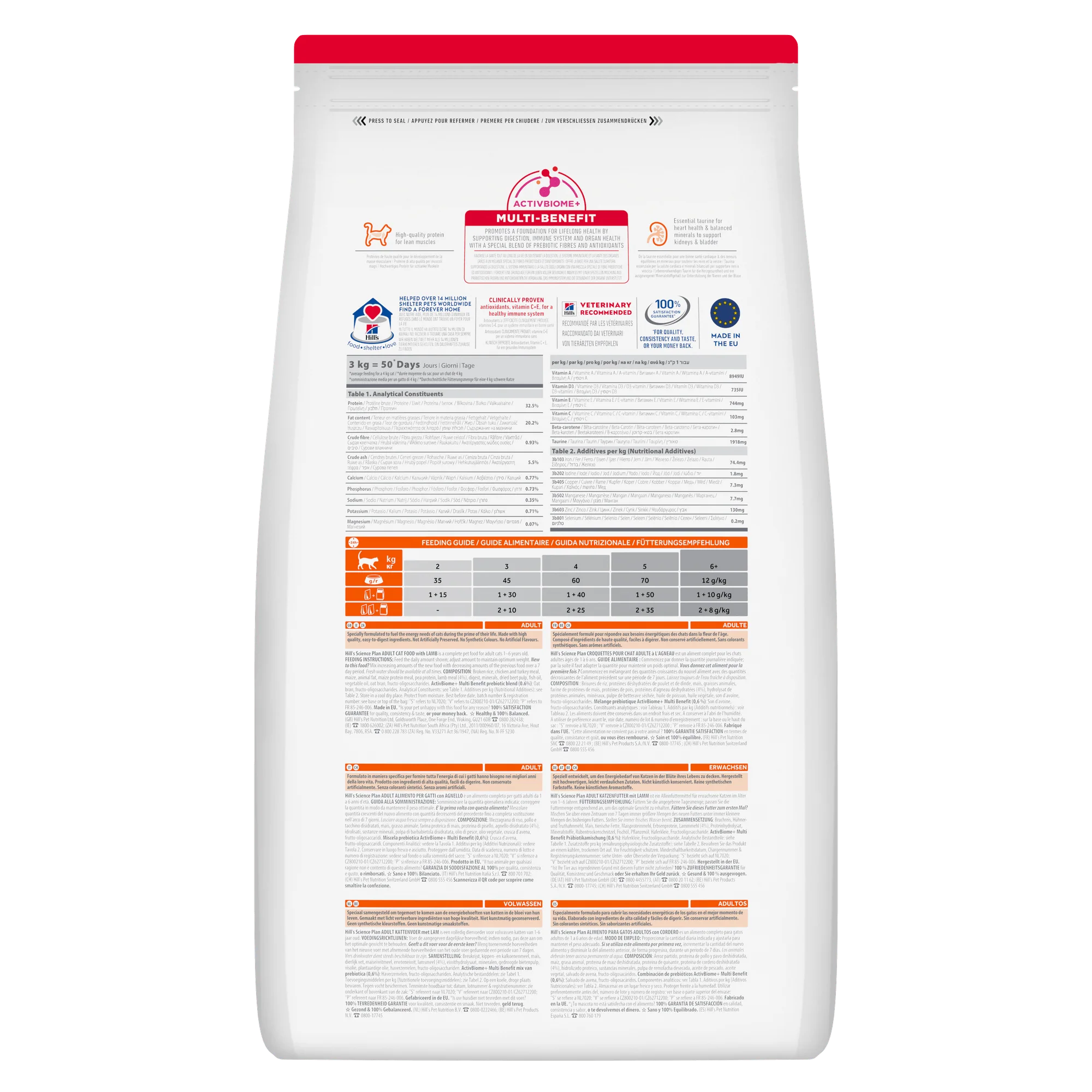 Hill's™ Science Plan Adult Dry Cat Lamb & Rice Flavour 10kg - Image 2