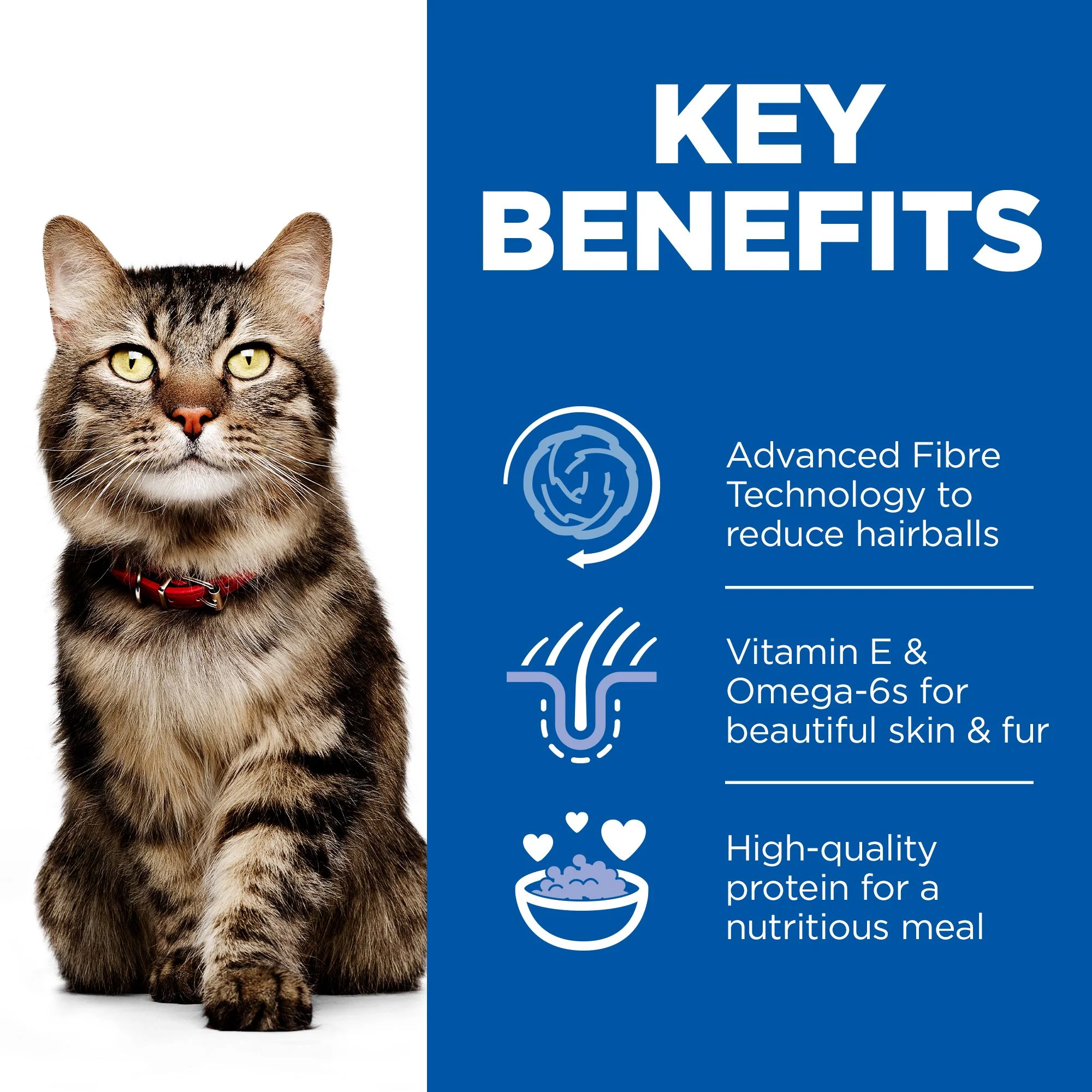 Hill's™ Science Plan Hairball & Perfect Coat Adult Dry Cat Food with Chicken 3kg - Image 3