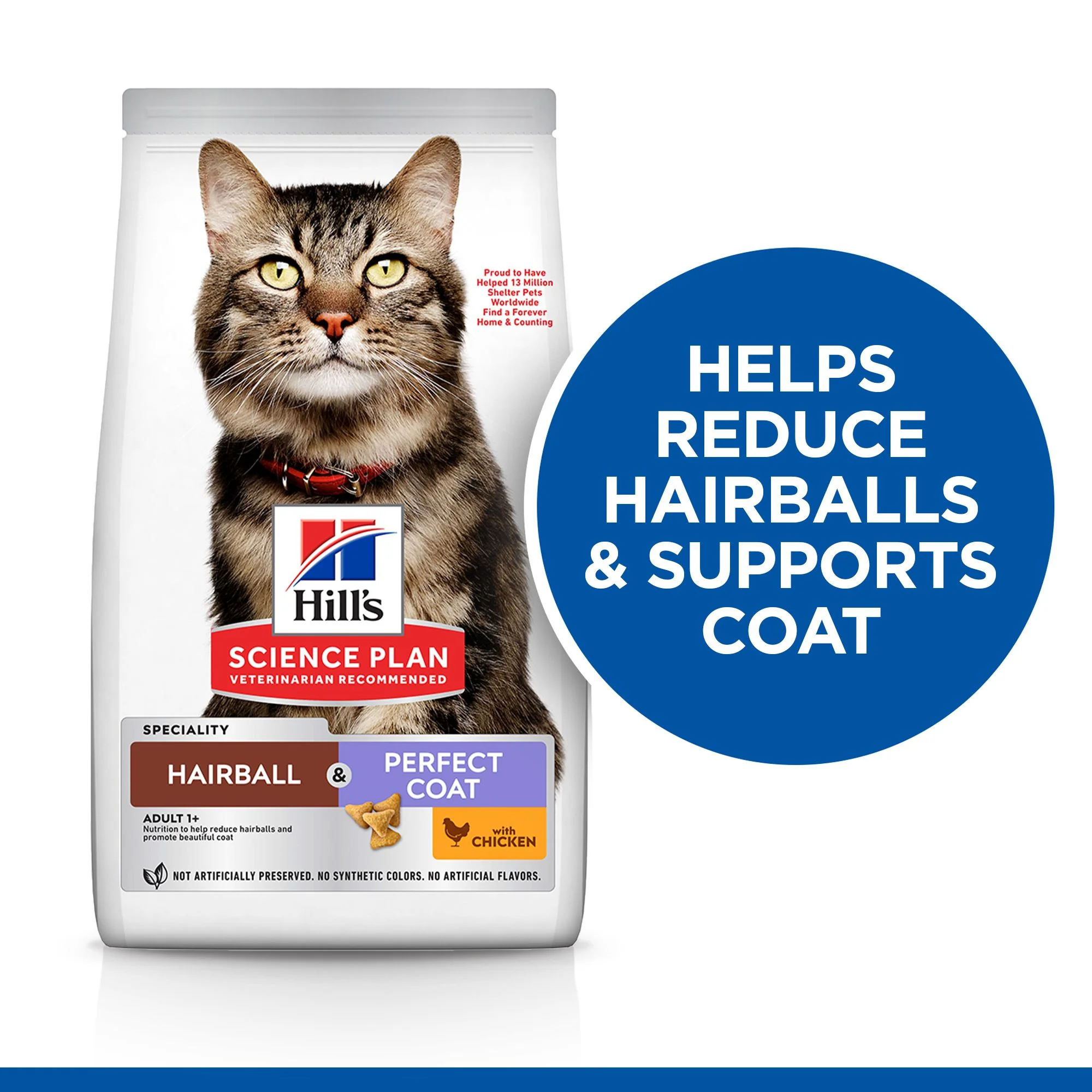 Hill's™ Science Plan Hairball & Perfect Coat Adult Dry Cat Food with Chicken 3kg - Image 4
