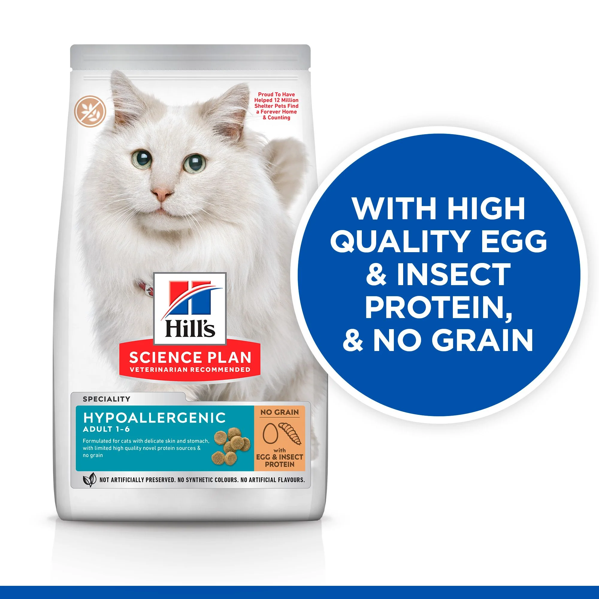 Hill's™ Science Plan Hypoallergenic Adult Dry Cat Food with with Egg & Insect Protein 7kg - Image 4