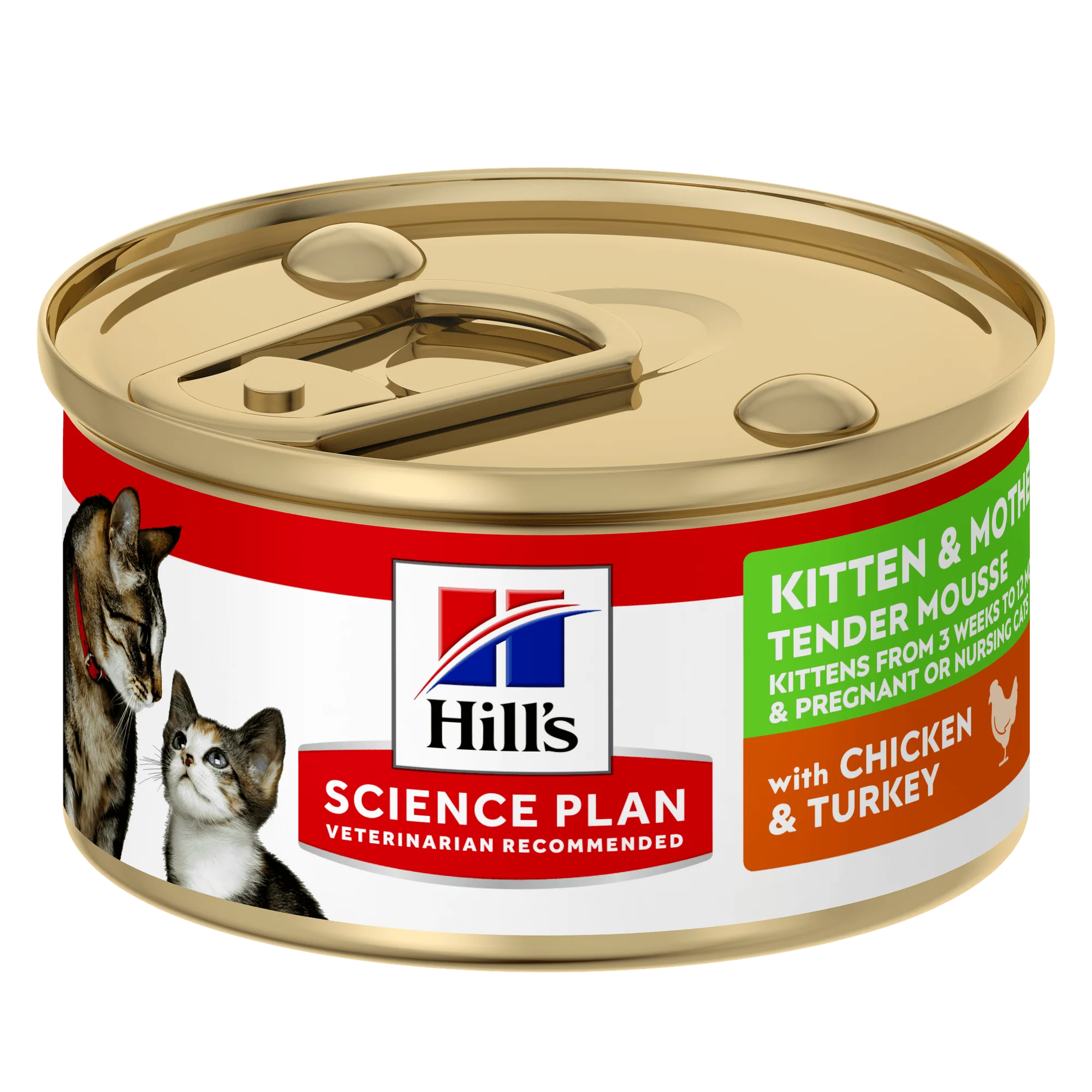 Hill's Science Plan Kitten & Mother Tender Mousse Cat Food with Chicken & Turkey - Image 2