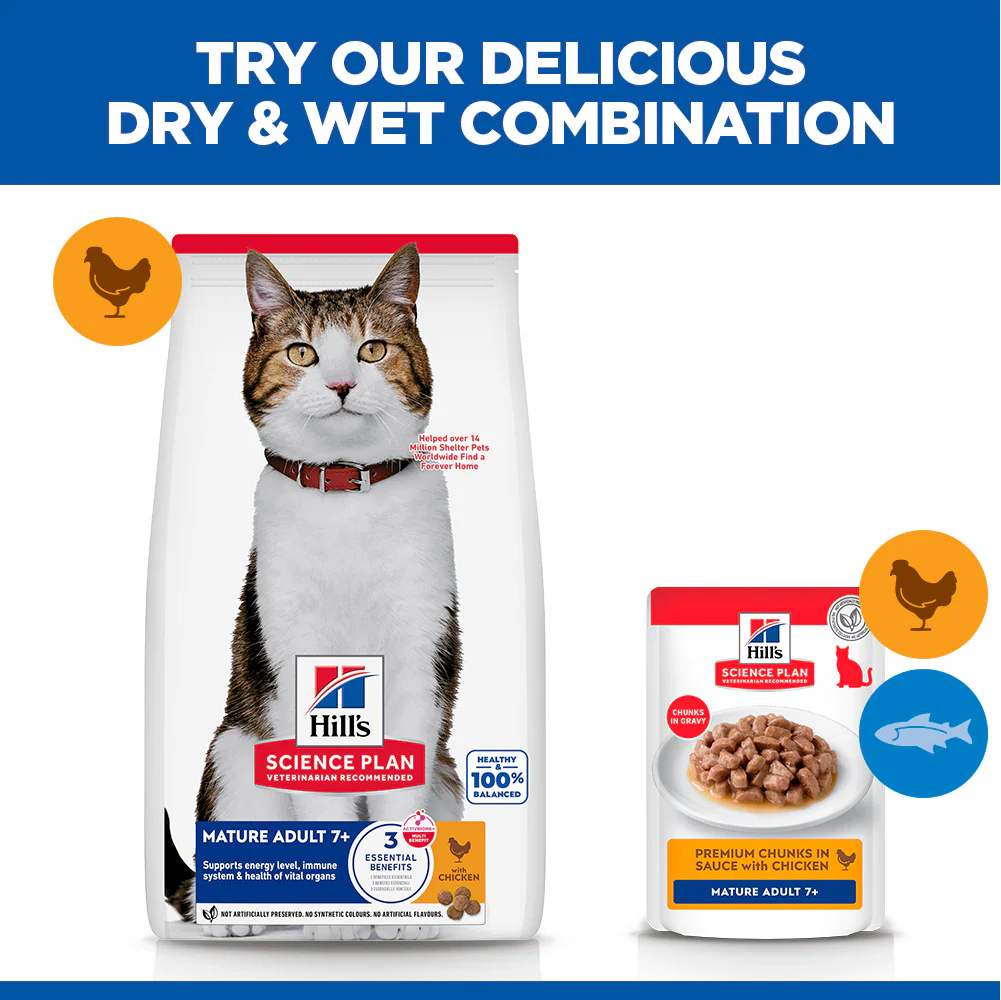 Hill's™ Science Plan Mature Adult Dry Cat Chicken Flavour - Image 3