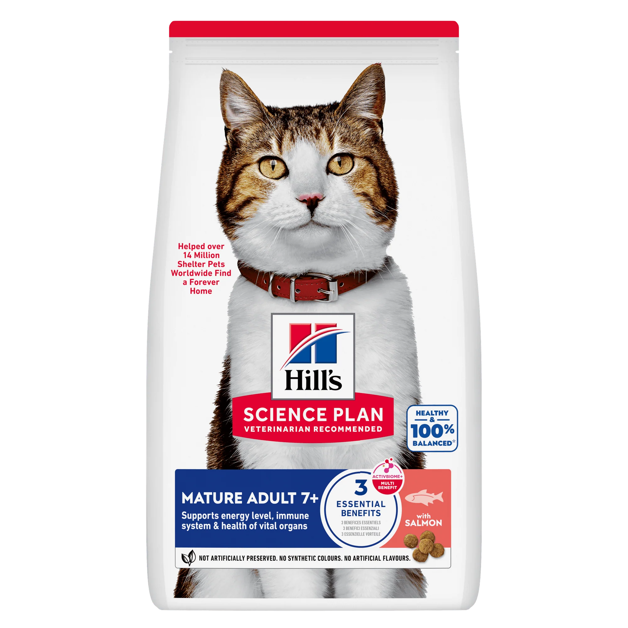 Hill's Science Plan Mature Adult Dry Cat Food with Salmon 10kg - Image 2