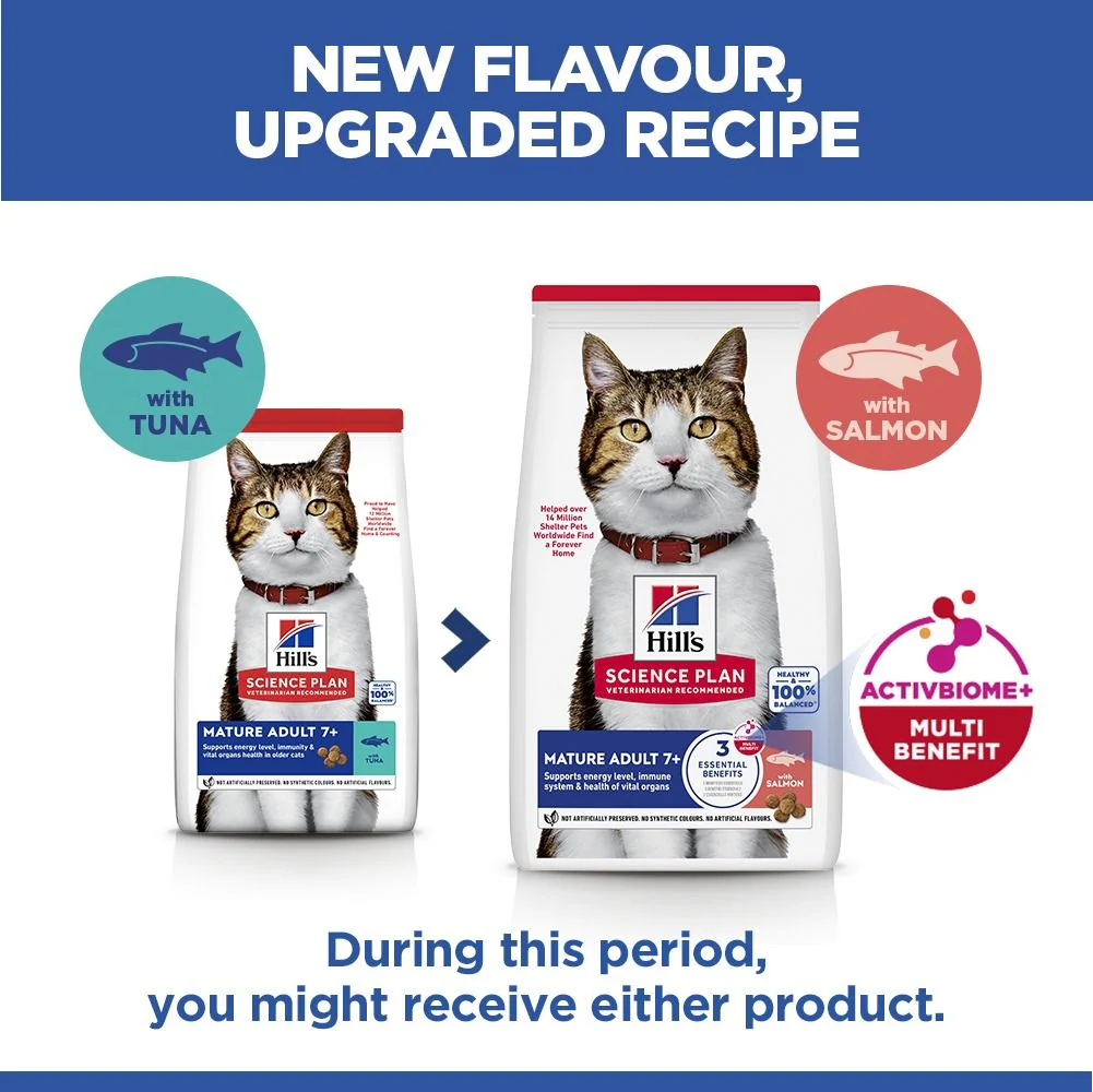 Hill's Science Plan Mature Adult Dry Cat Food with Salmon 10kg - Image 9