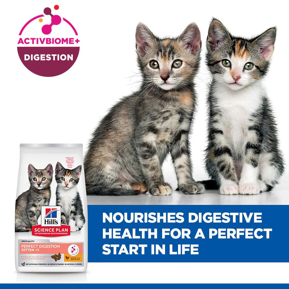 Hill's™ Science Plan Perfect Digestion Kitten Food with Chicken & Brown Rice - Image 4