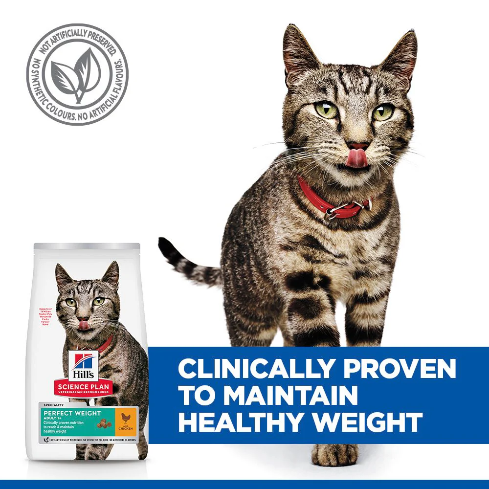 Hill's™ Science Plan Perfect Weight Adult Dry Cat Food Chicken 2.5kg - Image 4