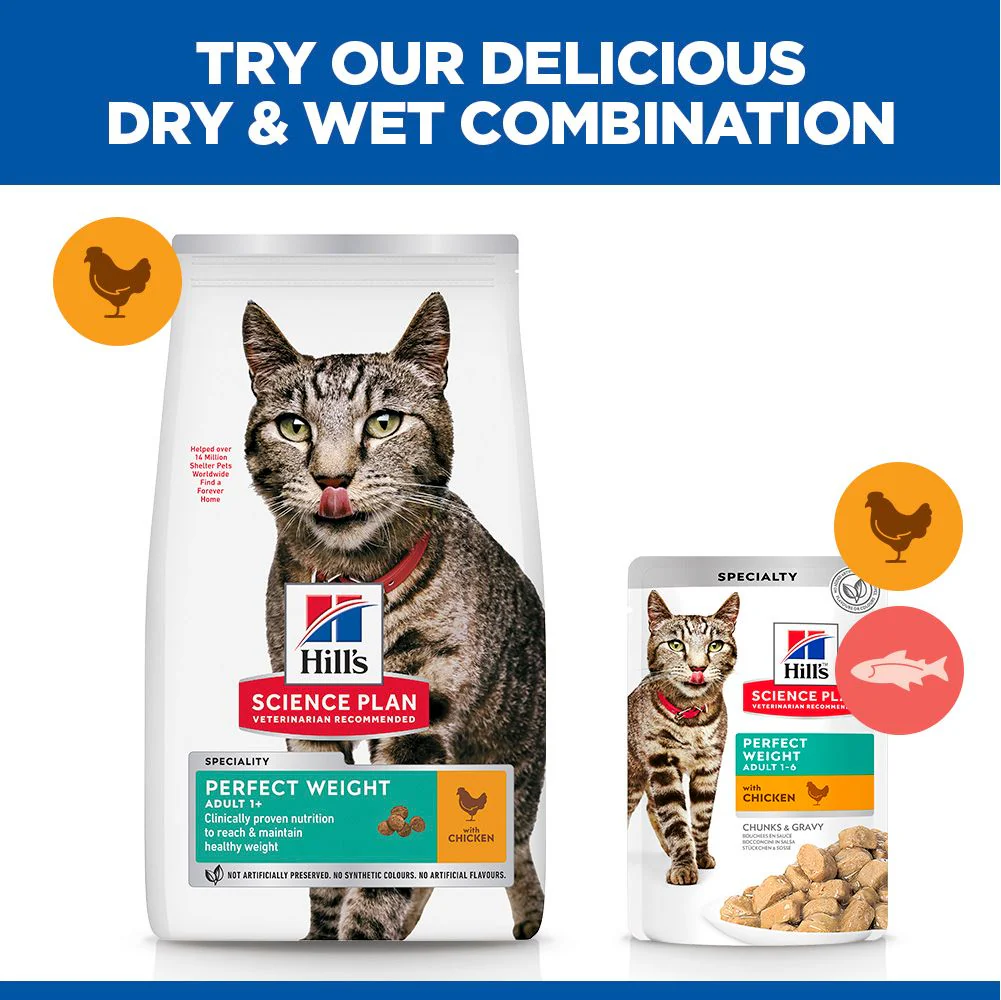 Hill's™ Science Plan Perfect Weight Adult Dry Cat Food Chicken 2.5kg - Image 5