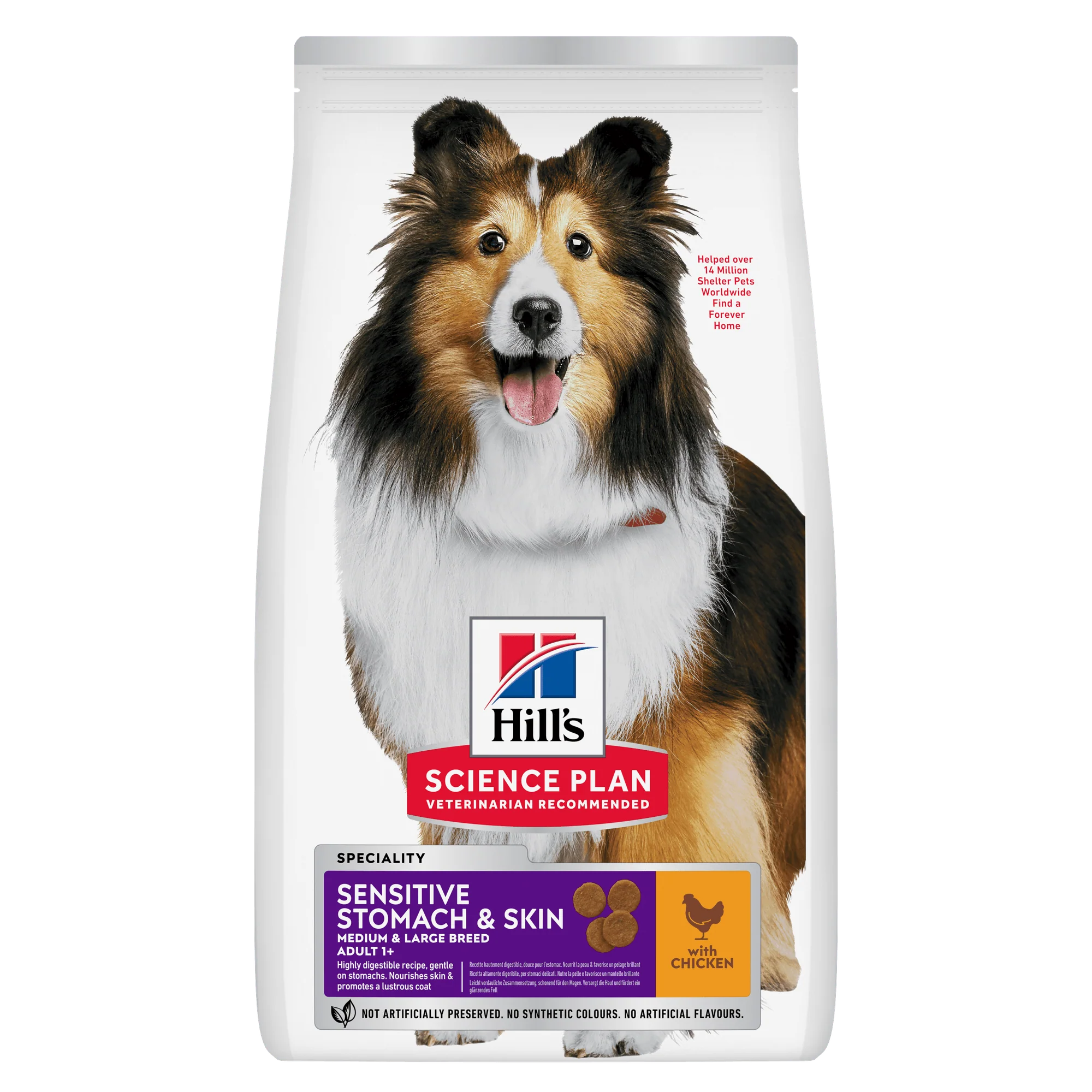 Hill's™ Science Plan Sensitive Stomach & Skin Adult Medium Breed Dry Dog Food Chicken 14kg - Image 2