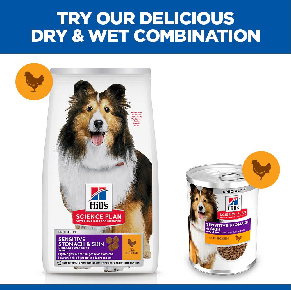 Hill's™ Science Plan Sensitive Stomach & Skin Adult Medium Breed Dry Dog Food Chicken 14kg - Image 5