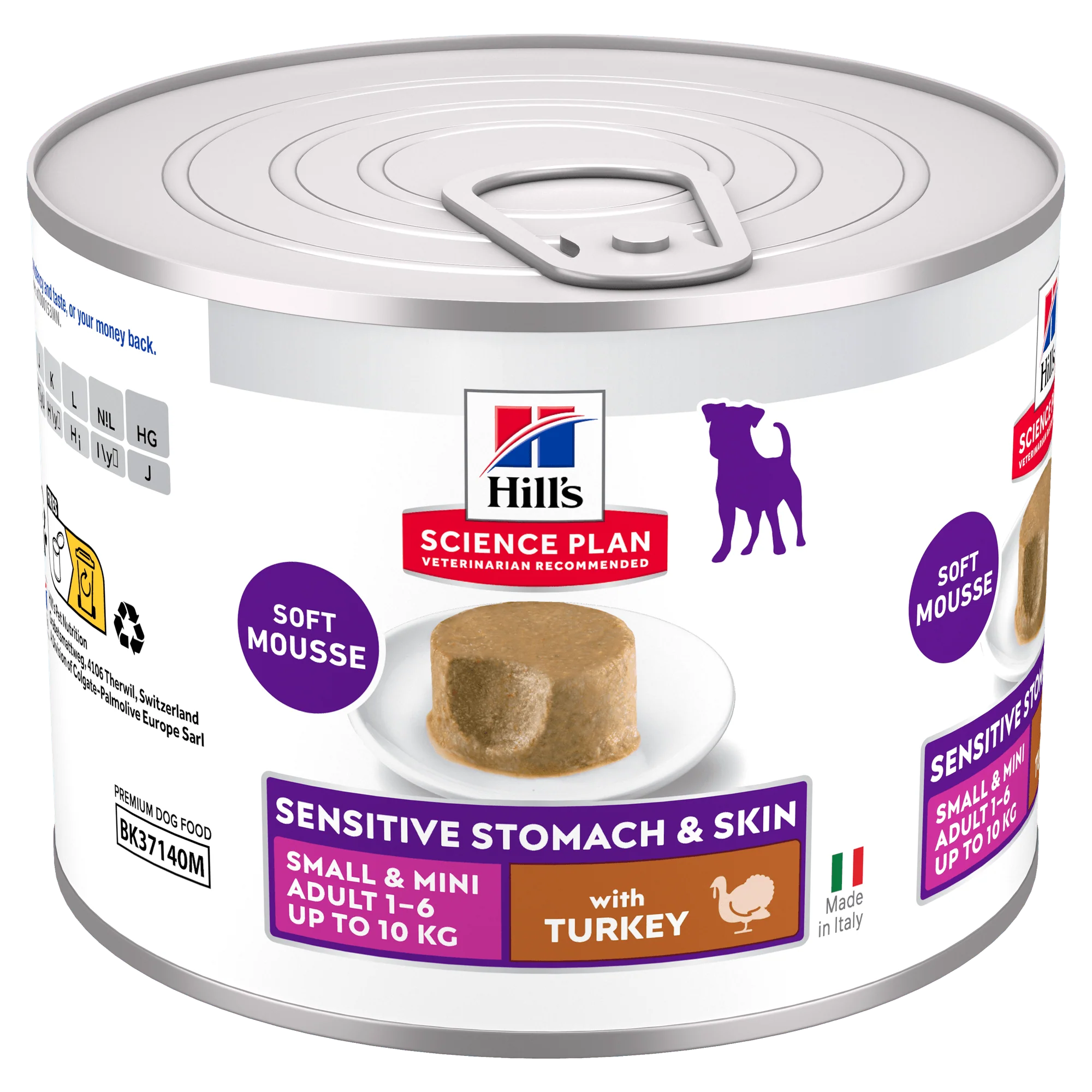 Hill's Science Plan Sensitive Stomach & Skin Small & Mini Adult Mousse Dog Food with Turkey - Image 2