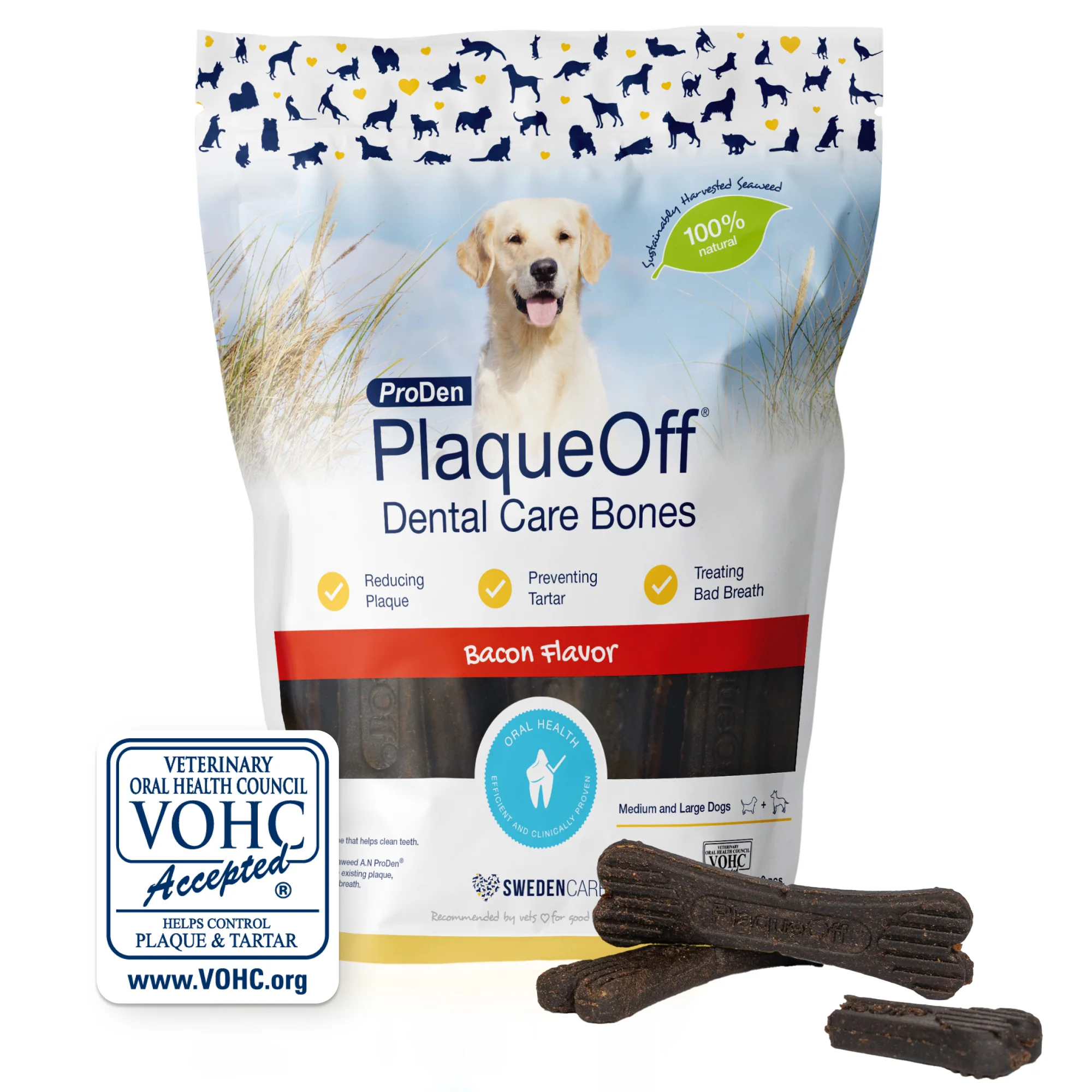 Plaque Off Dental Care Bones Bacon - Image 2