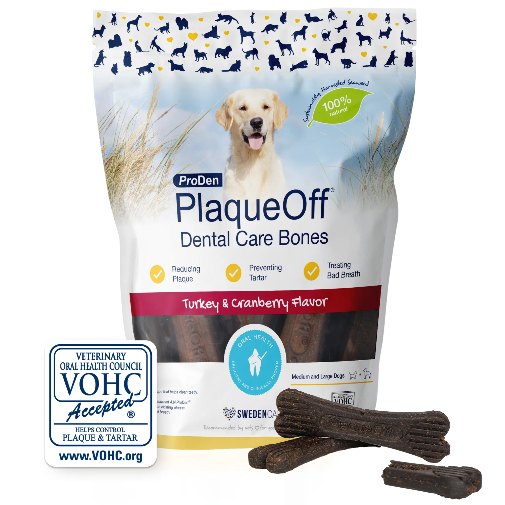 Plaque Off Dental Care Bones Turkey & Cranberry - Image 2