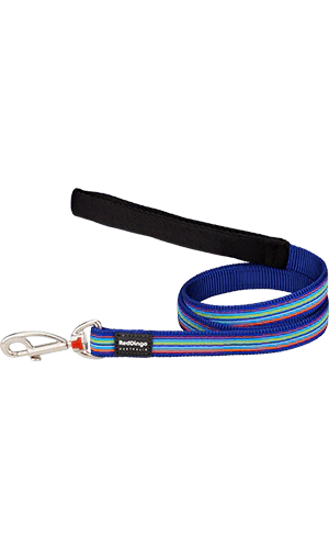 Red Dingo Dark Blue Stripe Dog Lead