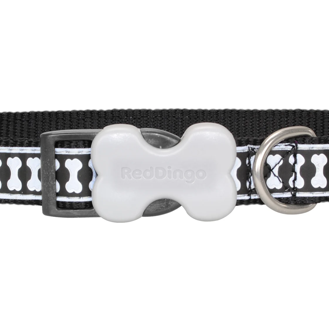 Red Dingo Reflective Black Dog Collar - Image 3