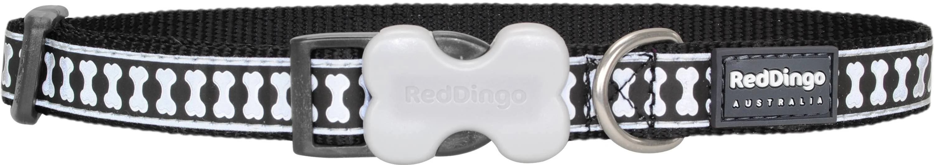 Red Dingo Reflective Black Dog Collar - Image 4
