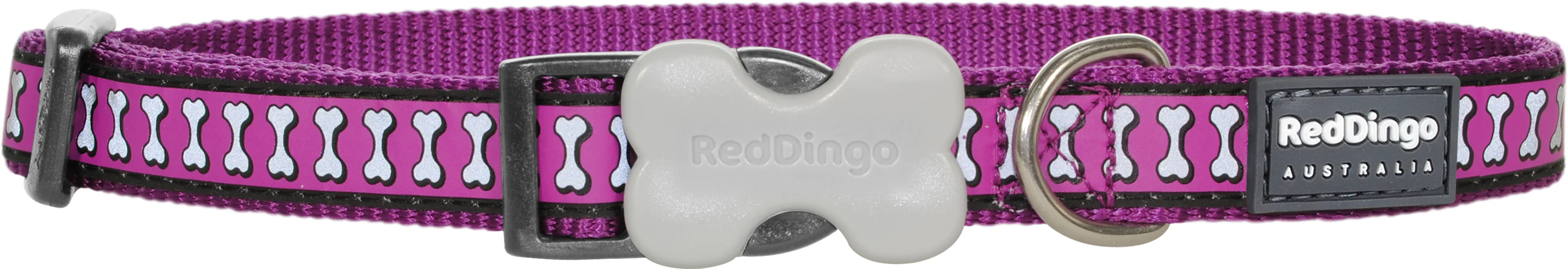 Red Dingo Reflective Purple Dog Collar - Image 4