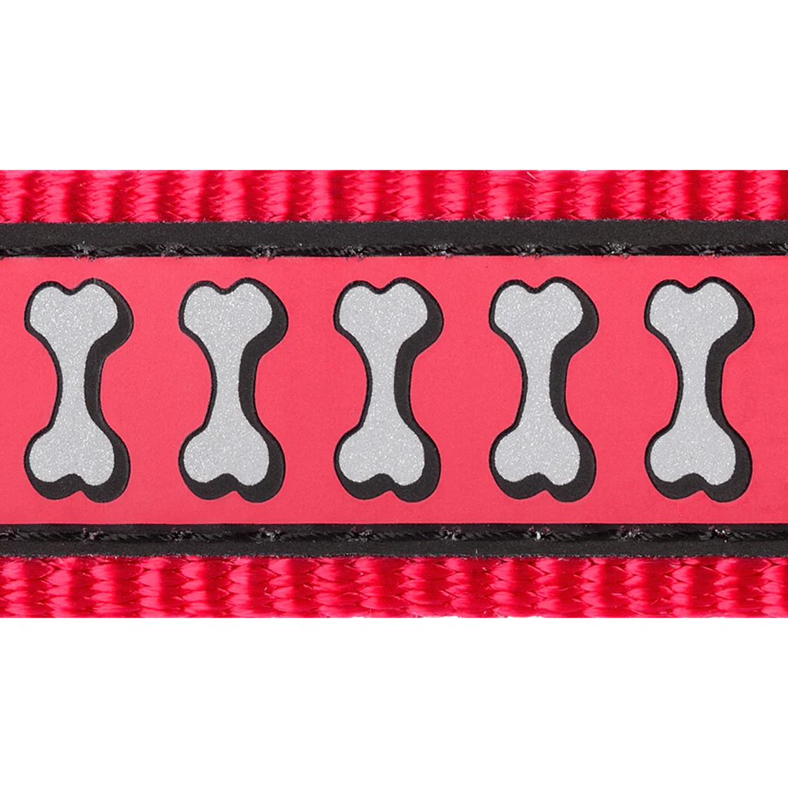 Red Dingo Reflective Red Dog Collar - Image 2
