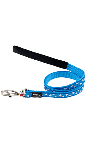 Red Dingo White Star Turquoise Dog Lead
