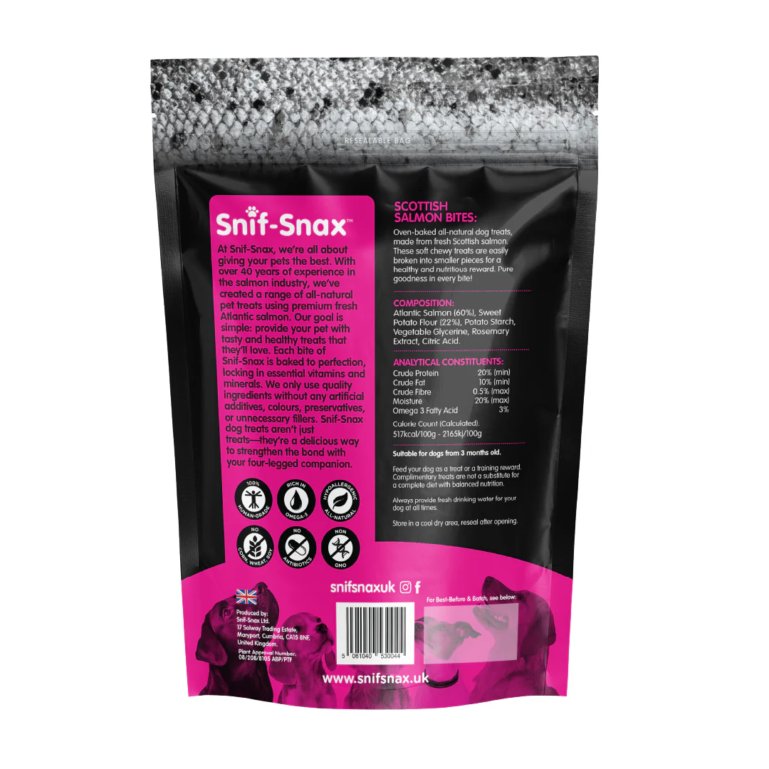 Snif-Snax Scottish Salmon Bites 1kg - Image 2
