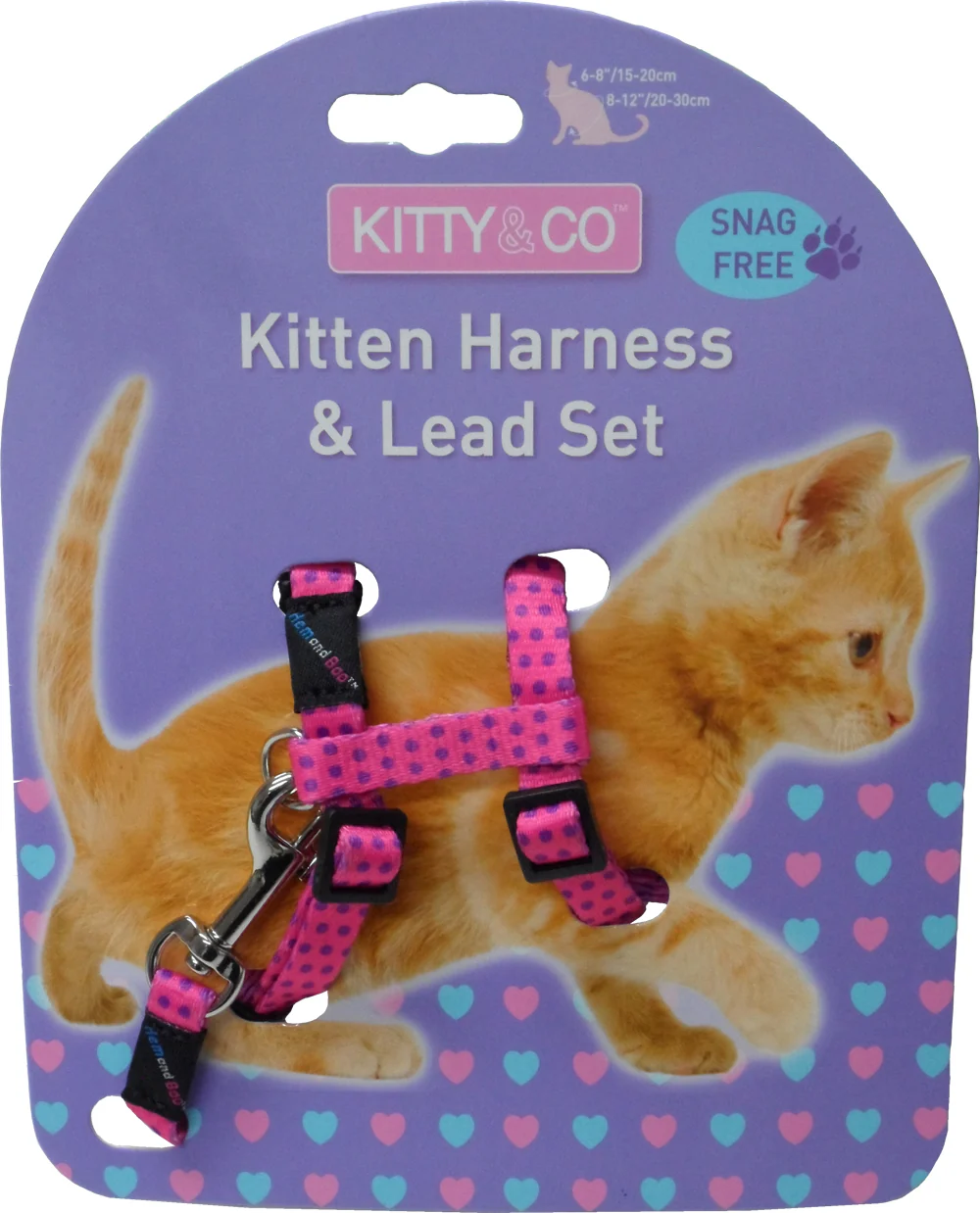 Spotty Snag-Free Kitten Harness And Lead Set - Image 3