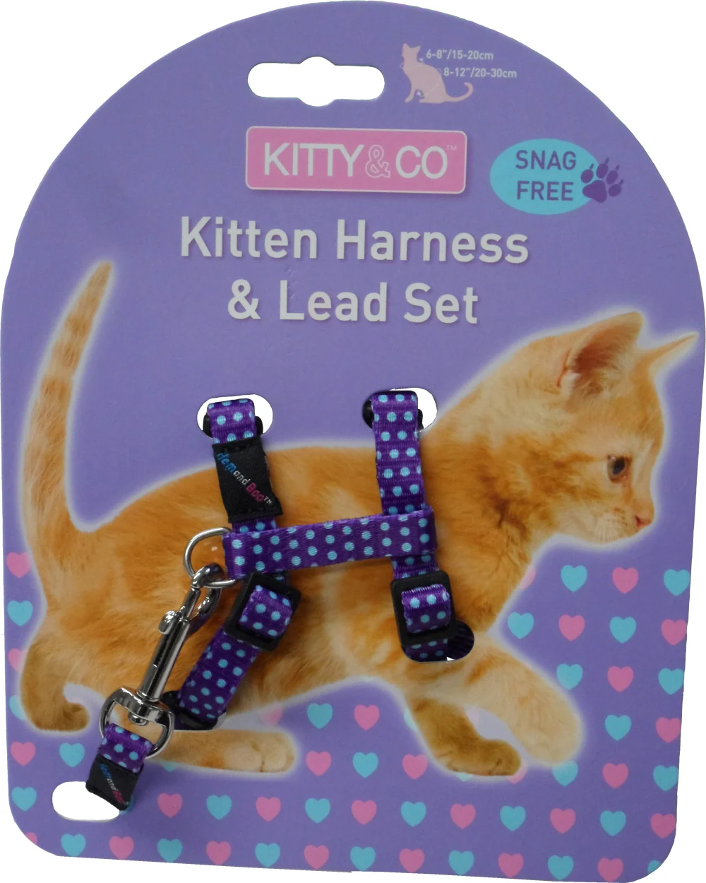 Spotty Snag-Free Kitten Harness And Lead Set - Image 4