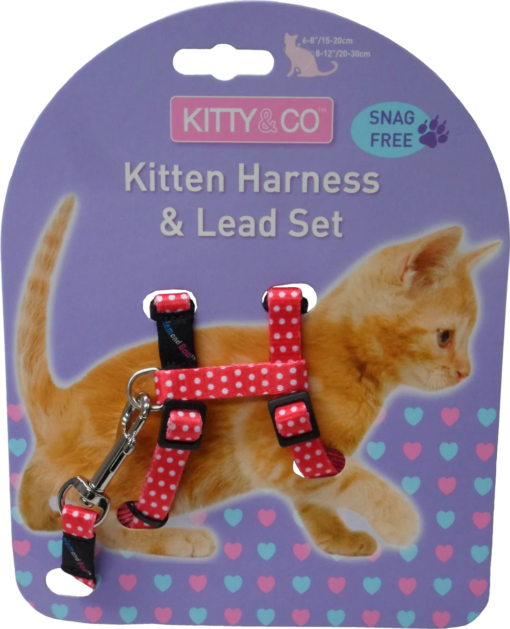 Spotty Snag-Free Kitten Harness And Lead Set - Image 5