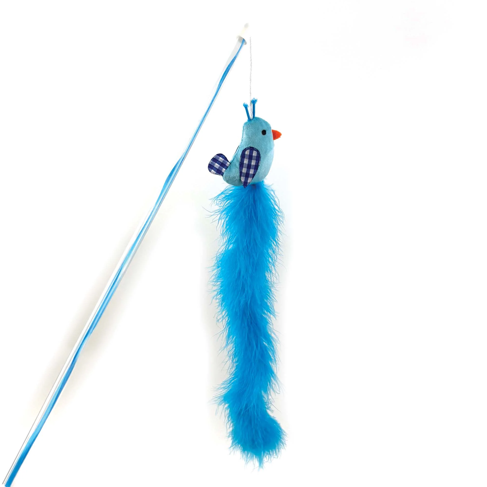 Tabby Patch Extra Long Bluebird Cat Teaser - Image 3