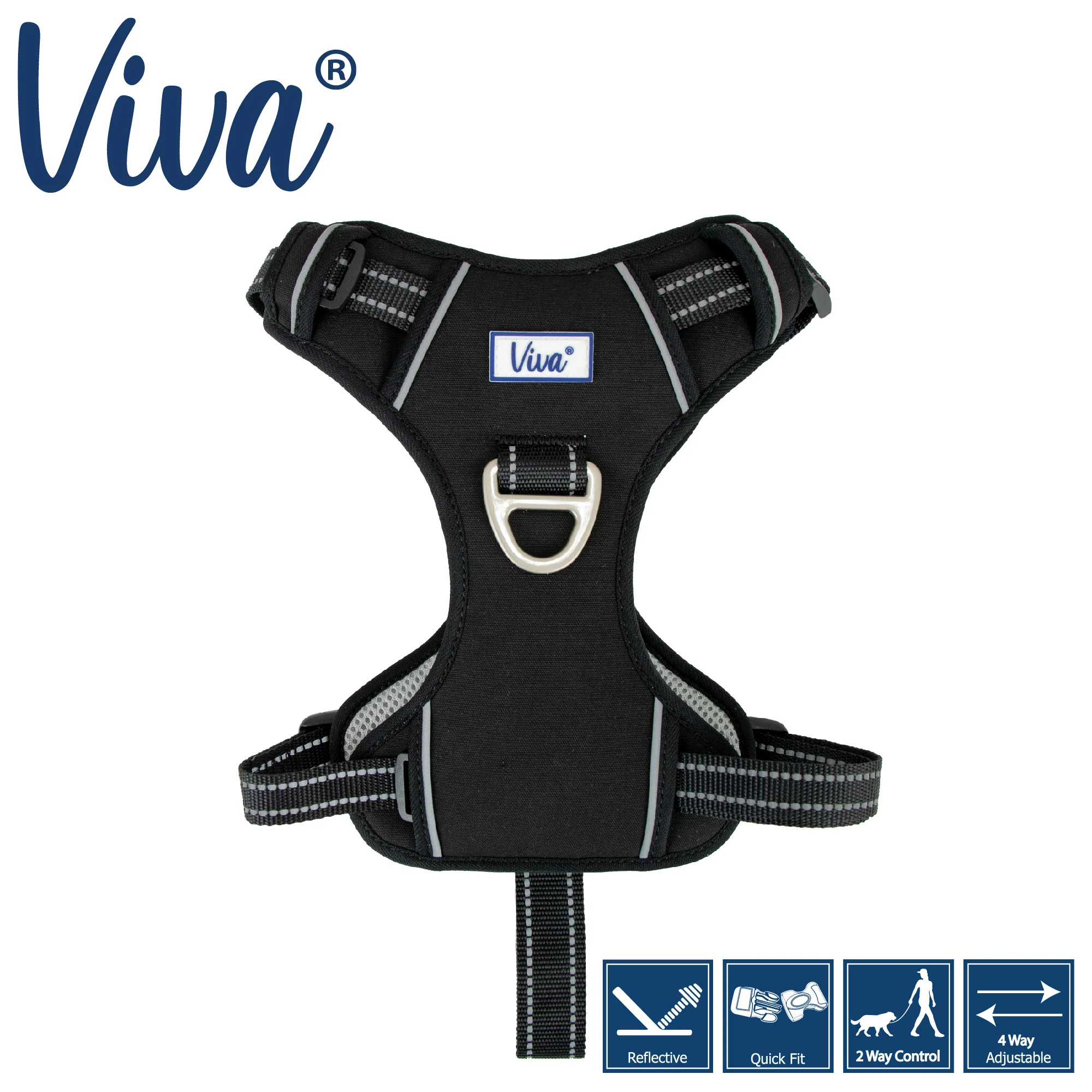 Viva Exercise & Travel Harness Black (4 sizes) - Image 2