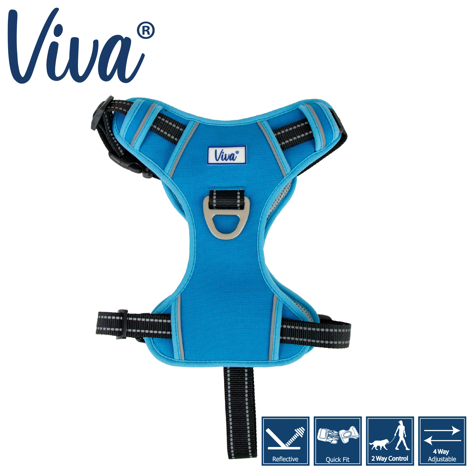 Viva Exercise & Travel Harness Blue (4 sizes) - Image 2