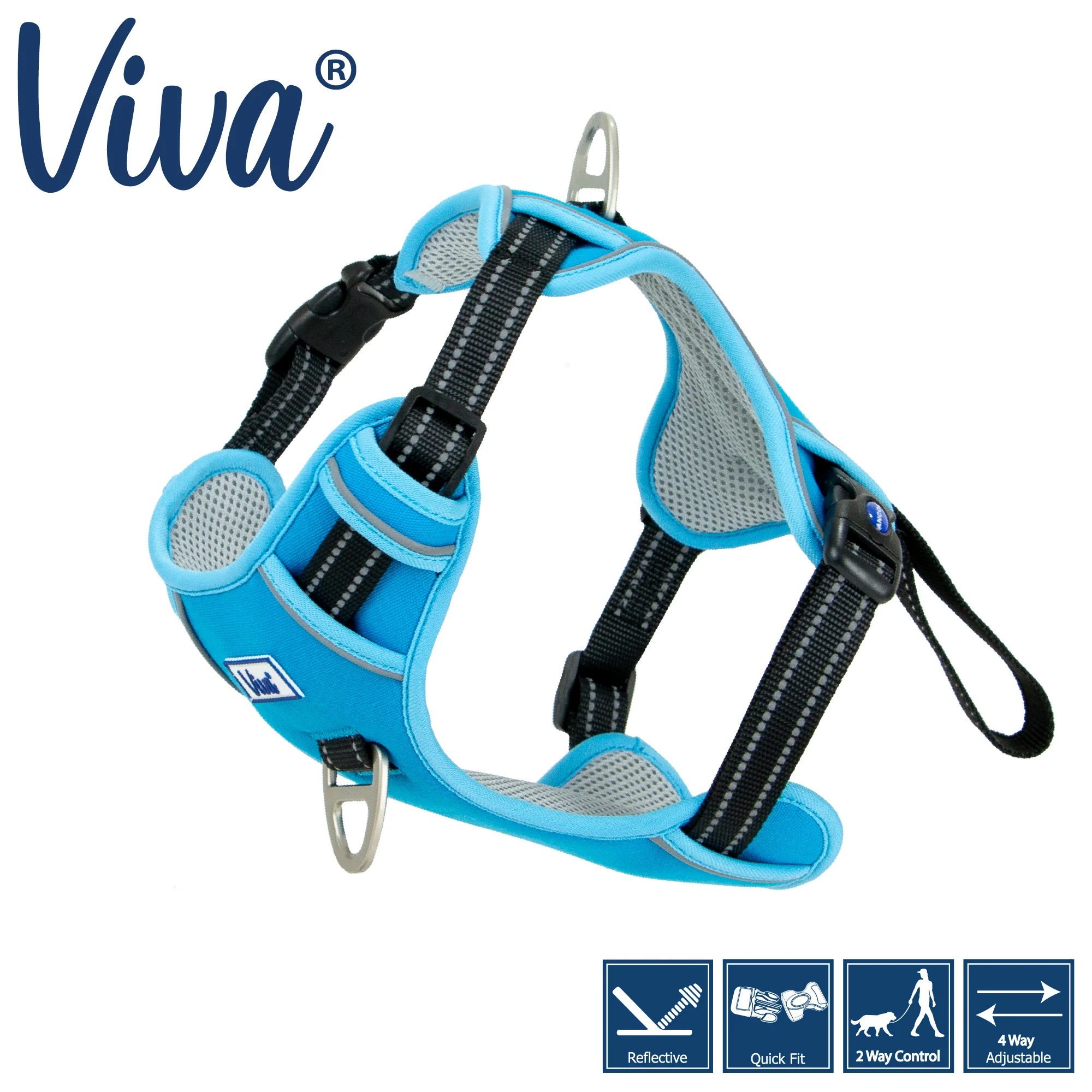 Viva Exercise & Travel Harness Blue (4 sizes) - Image 4