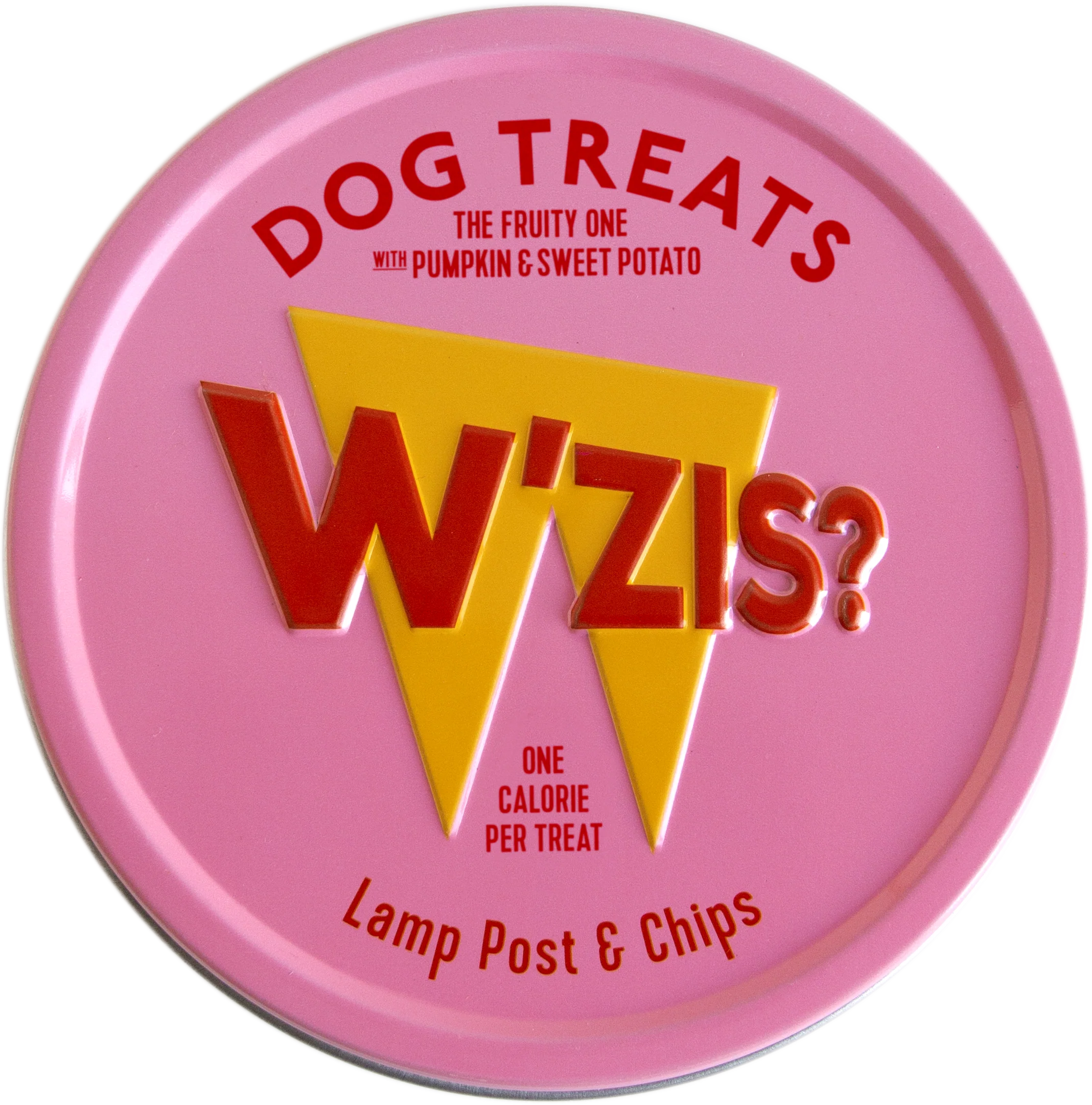 W'ZIS Lamp Post & Chips 1-Calorie Dog Treat Tin - Fruity Flavour 50g