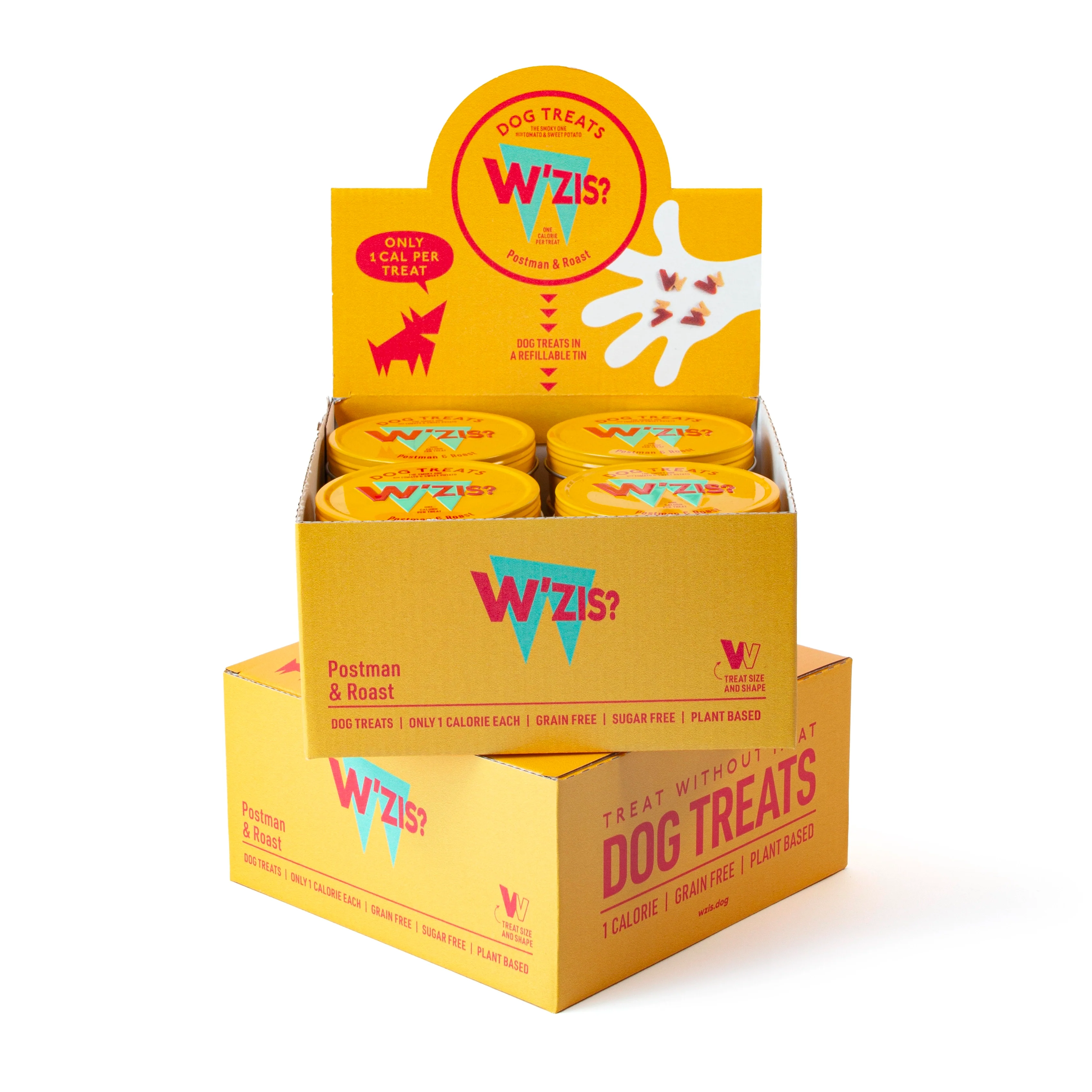 W'ZIS Postman & Roast 1-Calorie Dog Treat Tin - Smoky Flavour 50g - Image 2