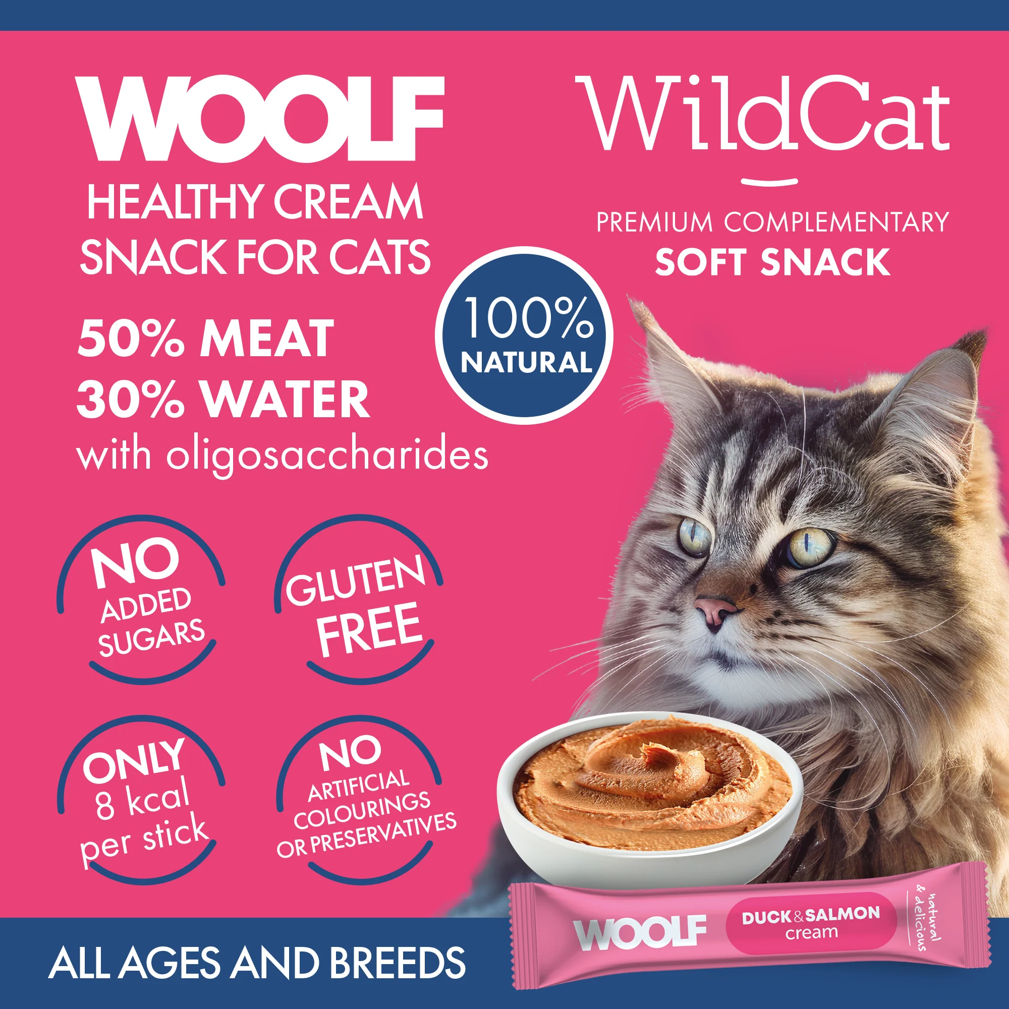 Woolf Wildcat Cream Duck & Salmon - Image 3