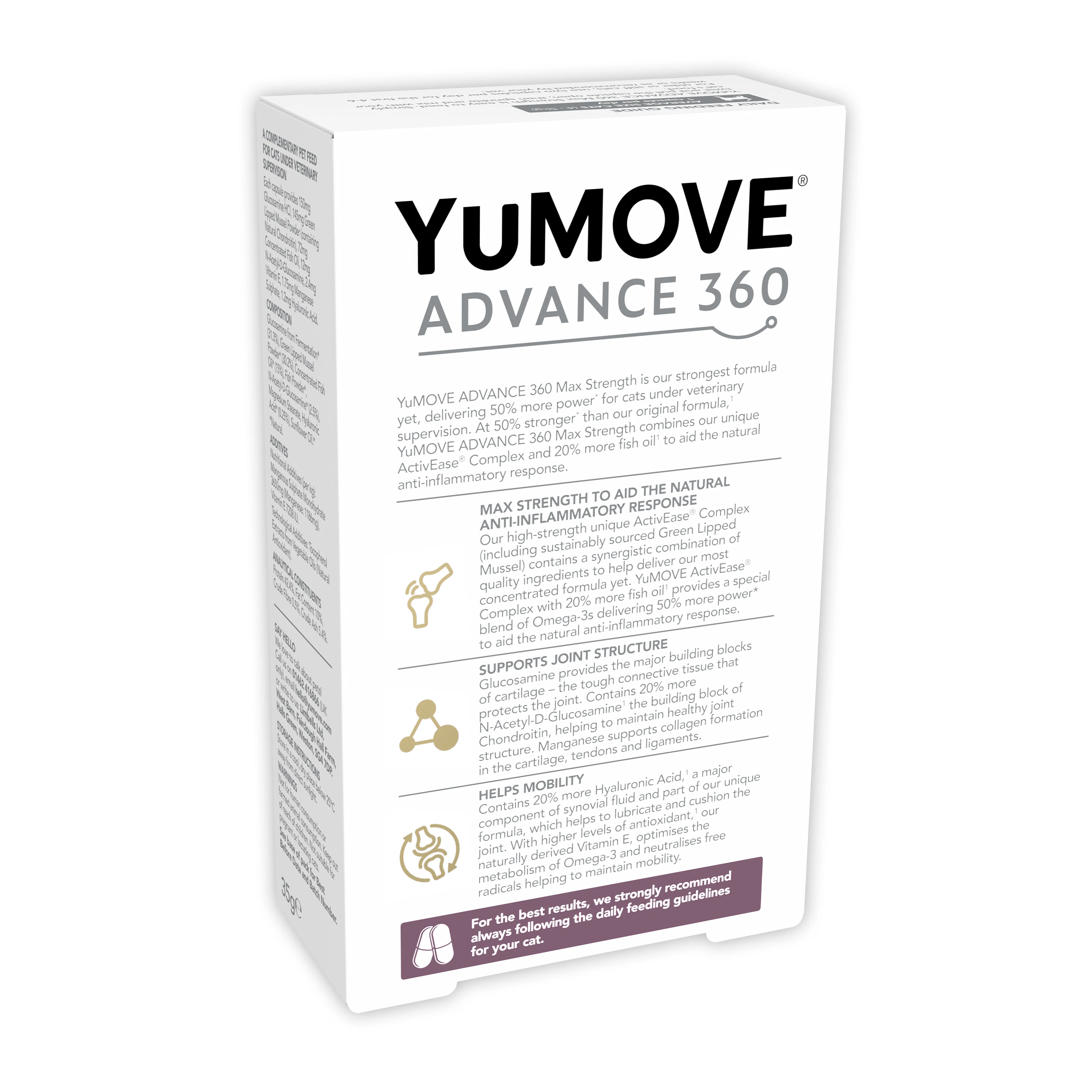 YuMOVE Advance 360 Maximum Strength For Cats 60 Capsules - Image 3