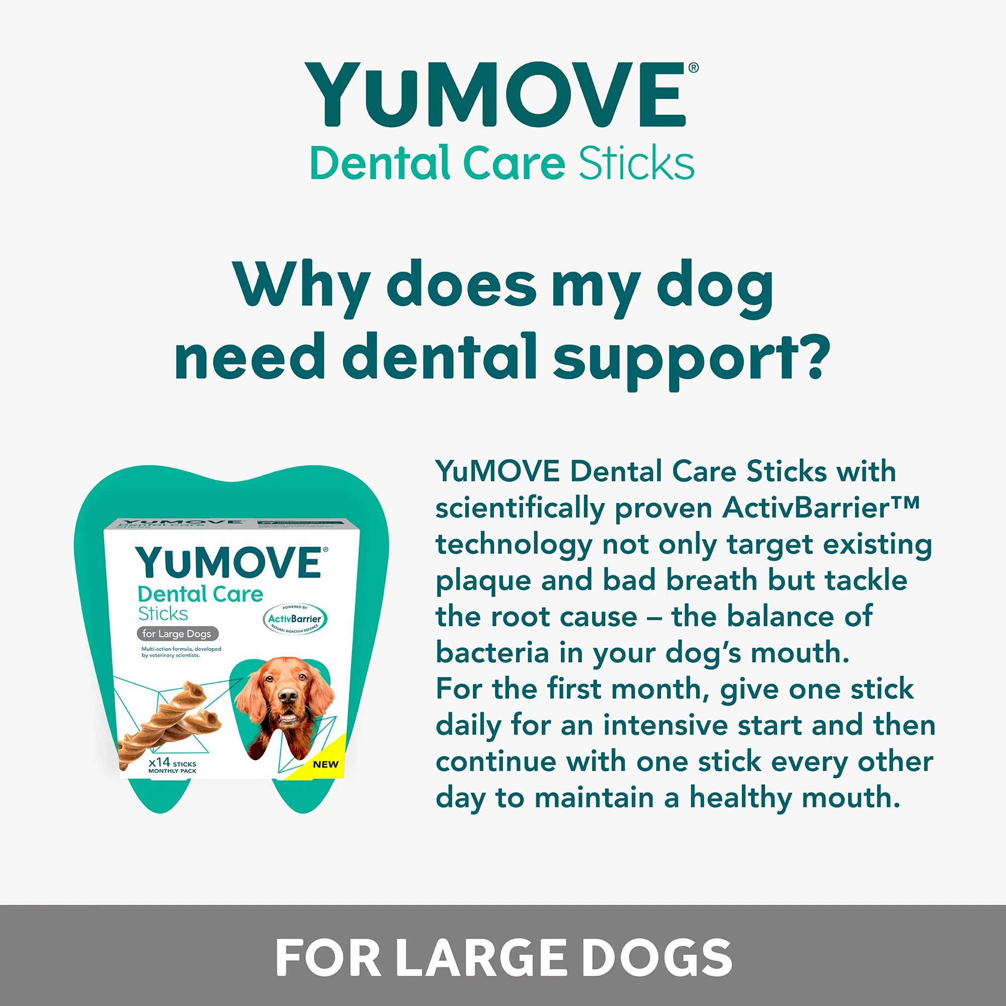 YuMOVE Dental Care For Dogs (14 sticks) - Image 10